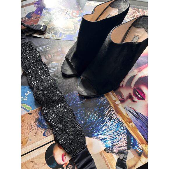 Prada Suede Open-Toe Wedge Mule, size 9 - Picture 1 of 8